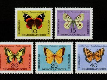 Satzausgabe DDR 1004-1008 Seltene Schmetterlinge