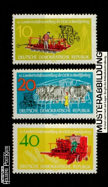 Satzausgabe DDR 895-897 AGRA-Ausstellung Markkleeberg