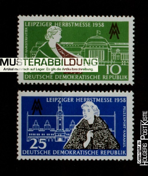 Satzausgabe DDR 649+650 Herbstmesse Leipzig