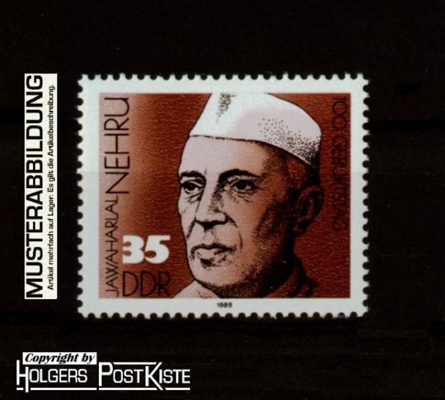 Einzelausgabe DDR 3284 Jawaharlal Nehru (Indien)