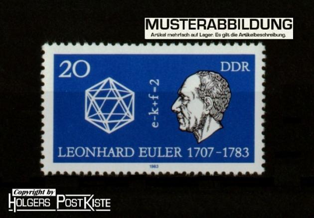 Einzelausgabe DDR 2825 Leonhard Euler (Eulerscher Polyedersatz)