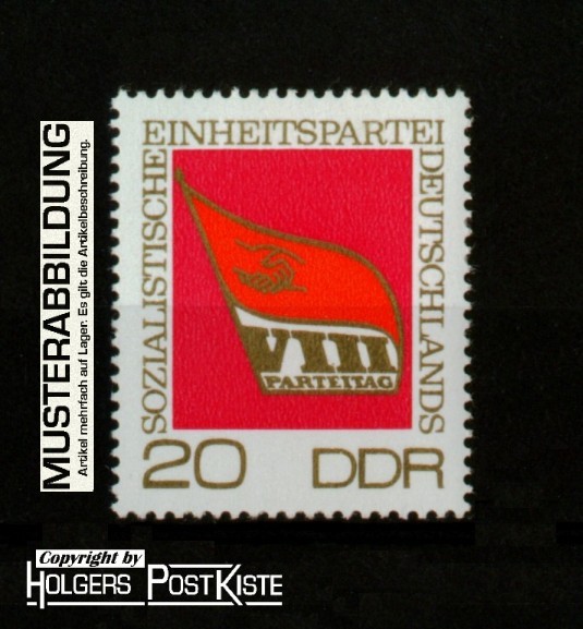 Einzelausgabe DDR 1679 Parteitag SED (II.Ausgabe)