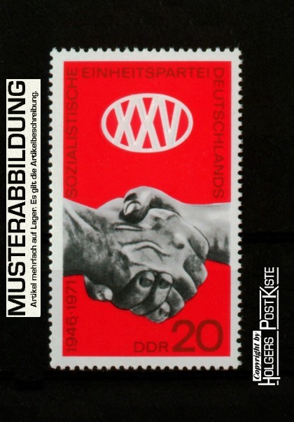 Einzelausgabe DDR 1667 - 25.Jahrestag Parteigründung SED