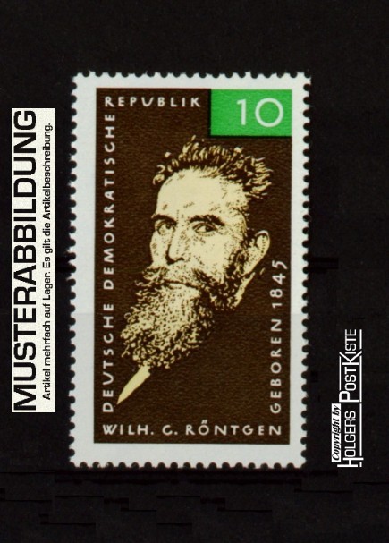 Einzelausgabe DDR 1096 Wilhelm Conrad Röntgen