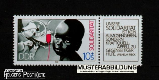 Zusammendruck DDR WZd765 (3202) Solidarität Afrikahilfe (ZF schwarz)