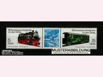Zusammendruck DDR WZd506 (2629+2631) Schmalspurbahnen (II.Ausgabe)