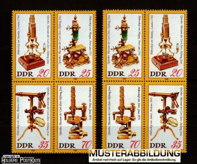 Zdr.-Herzstück (Hz) DDR 2534-2537 (2 Stück aus Vbl.)