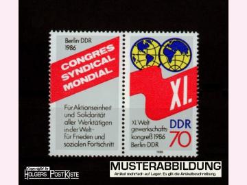 Zusammendruck DDR WZd690 (Zf+3049) Weltgewerkschaftskongress