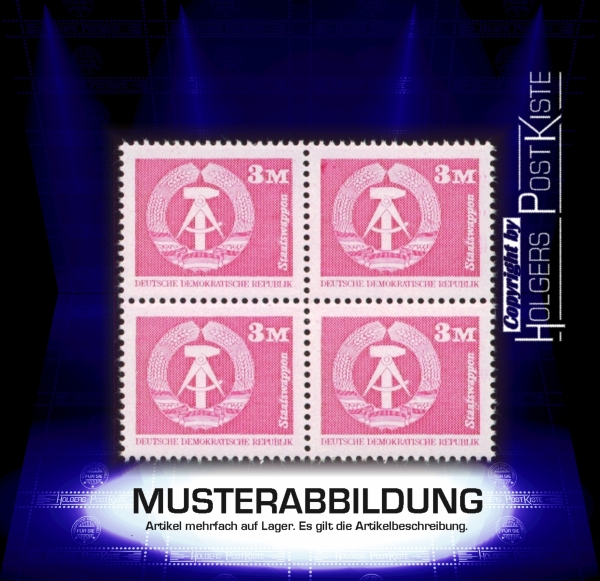 Vierereinheit DDR 2633 Aufbau-Serie (Staatswappen 3 Mark)