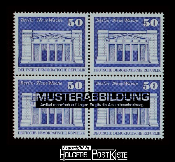 Vierereinheit DDR 1880 Aufbau-Serie (Neue Wache Berlin) Großformat