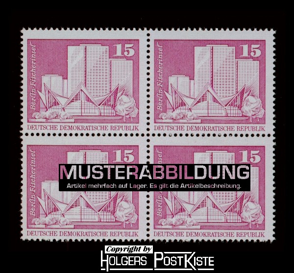 Vierereinheit DDR 1853 I Aufbau-Serie (Fischerinsel Berlin) Großformat