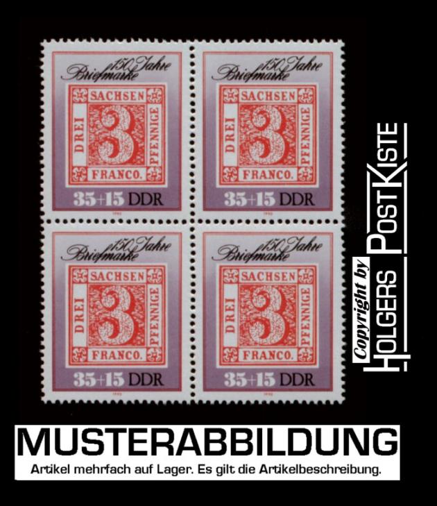 Vierereinheit DDR 3330 Philatelie Motivmarke SACHSEN DREIER