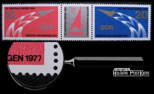 Plattenfehler DDR 2268 - Feld 25 (WZd350)
