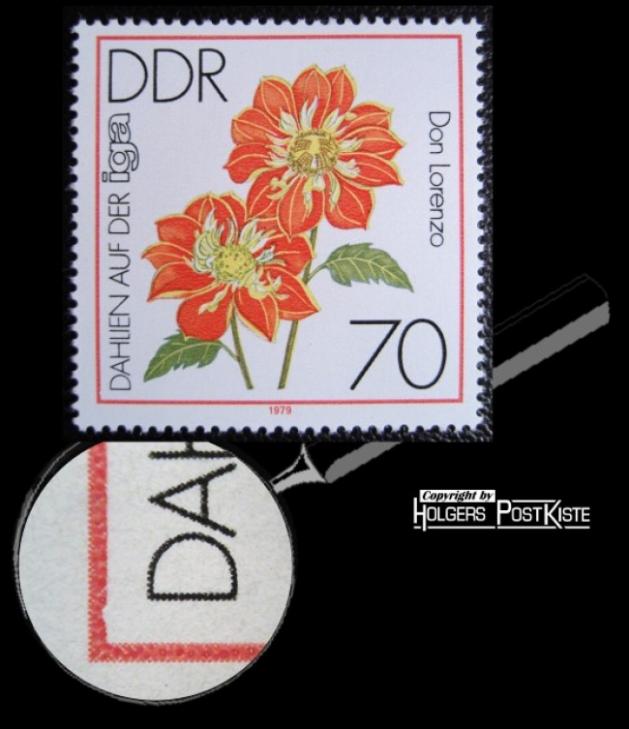 Plattenfehler DDR 2440 - Feld 11, 18