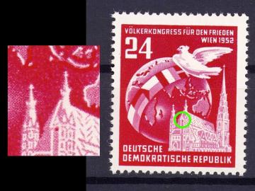 Druckfehler (CD) DDR 320 - Feld 36 - SW-Bogen