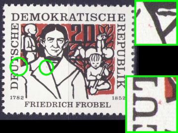 Druckfehler DDR 565 - Feld 38 - S-Bogen