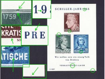 Druckfehler DDR Block 12 IV - TA (464-466 B)