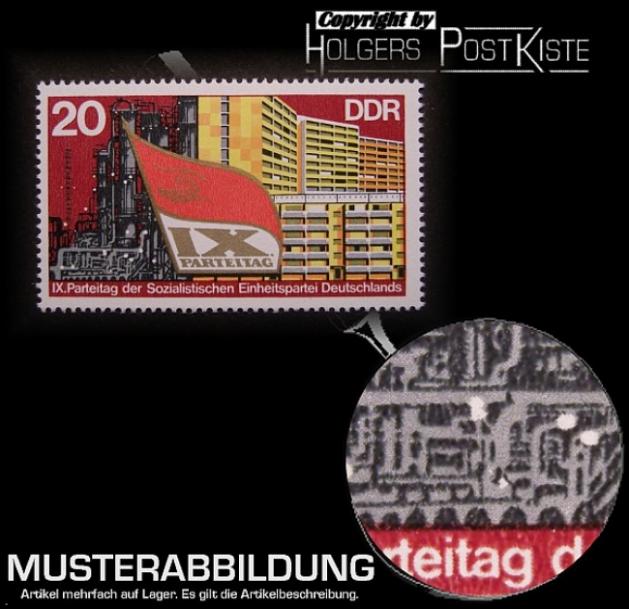 Plattenfehler DDR 2124 - Feld 15 Bo II