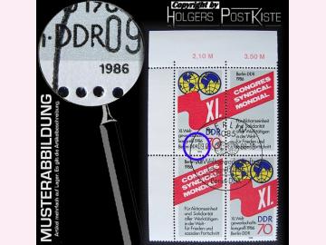 Plattenfehler DDR 3049 - Feld 1 (Zdr)